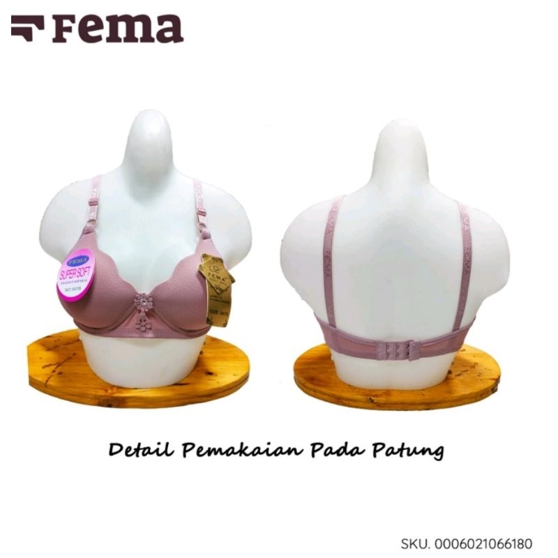 BRA BH FEMA Murah Tanpa Kawat SUPER SOFT 6618 PORI HAK2/BH FEMA NYAMAN DIPAKAI