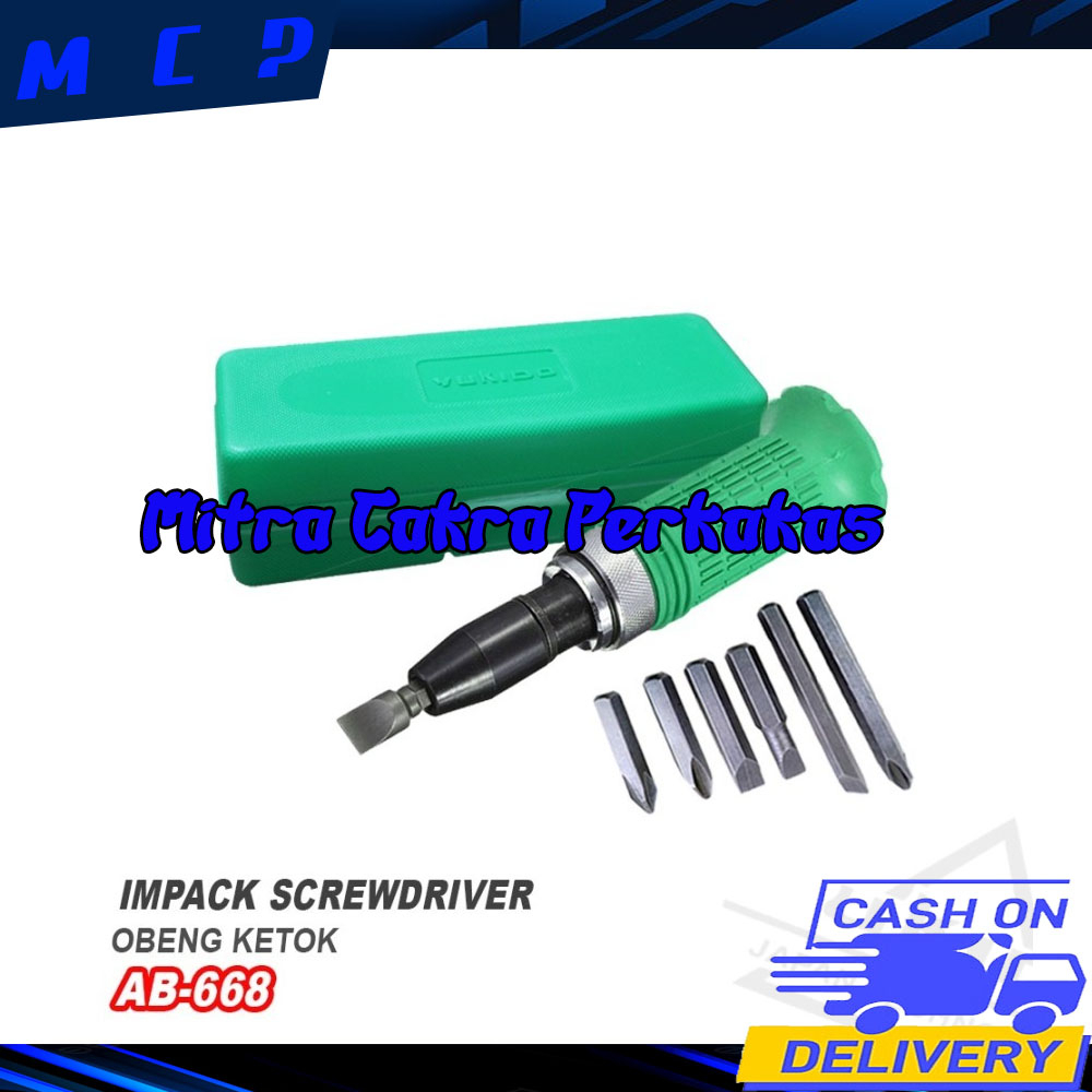 TEKIRO DAN YUKIDO OBENG KETOK SET 5 PCS IMPACT DRIVER SCREWDRIVER BIT SD-IM1698 TERMURAH DAN TERLARIS DI MITRA CAKRA PERKAKAS