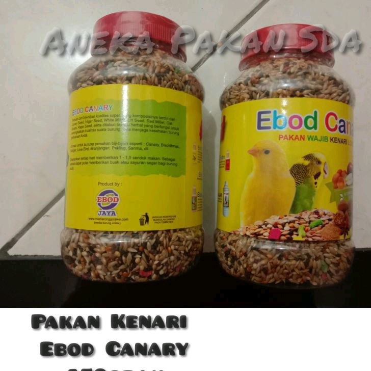 Pakan Burung Kenari, LoveBird, Blacthroat, Sanger / pakan burung Canary Ebod Canary kemasan Botol