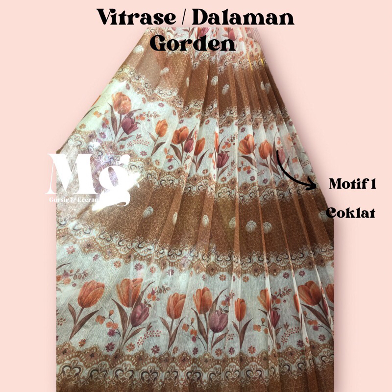 Vitrase / Dalaman Gorden Motif Blackout Tinggi 230