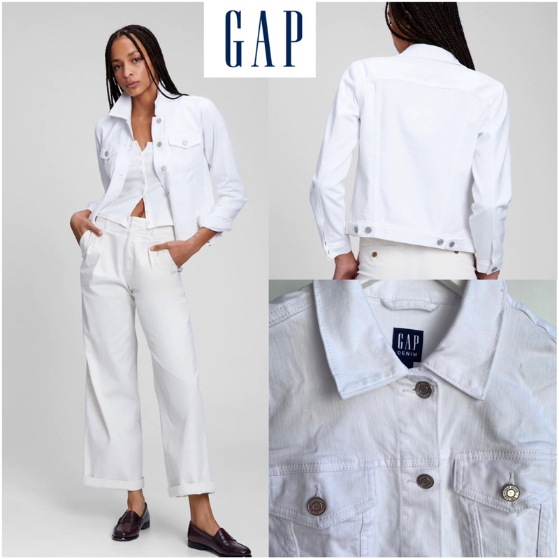 GAP JAKET JEAN PUTIH / WHITE DENIM JEANS JACKET