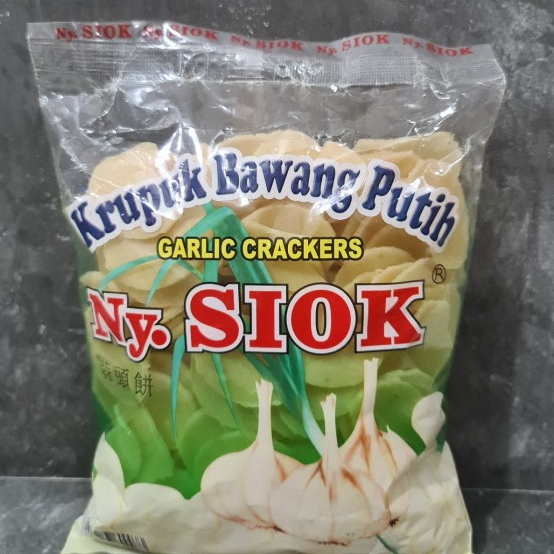 NY. SIOK Kerupuk Bawang Putih 500gr / Krupuk Bawang Garlic Crackers Asli