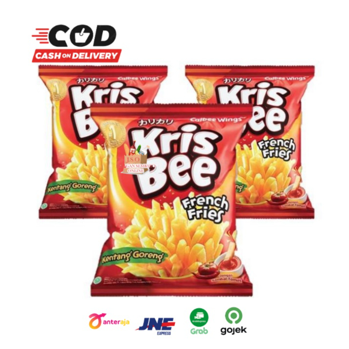 ( JSO ) Kris Bee French Fries Kentang Goreng 9gr Eceran Snack Cemilan Anak Murah