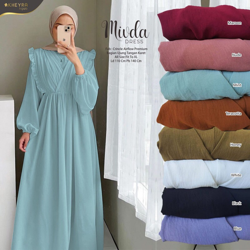 Gamis/Dress Mivda Original Produk By Kheyra