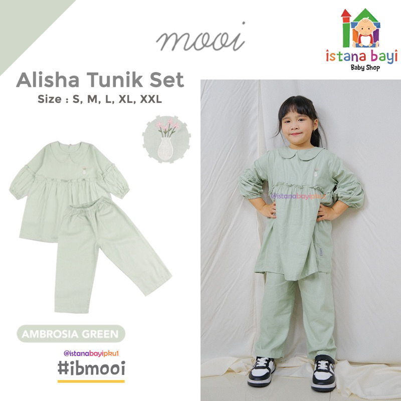 Mooi Setelan Anak Perempuan Alisha Tunik Set / Setelan Anak / Tunik Anak