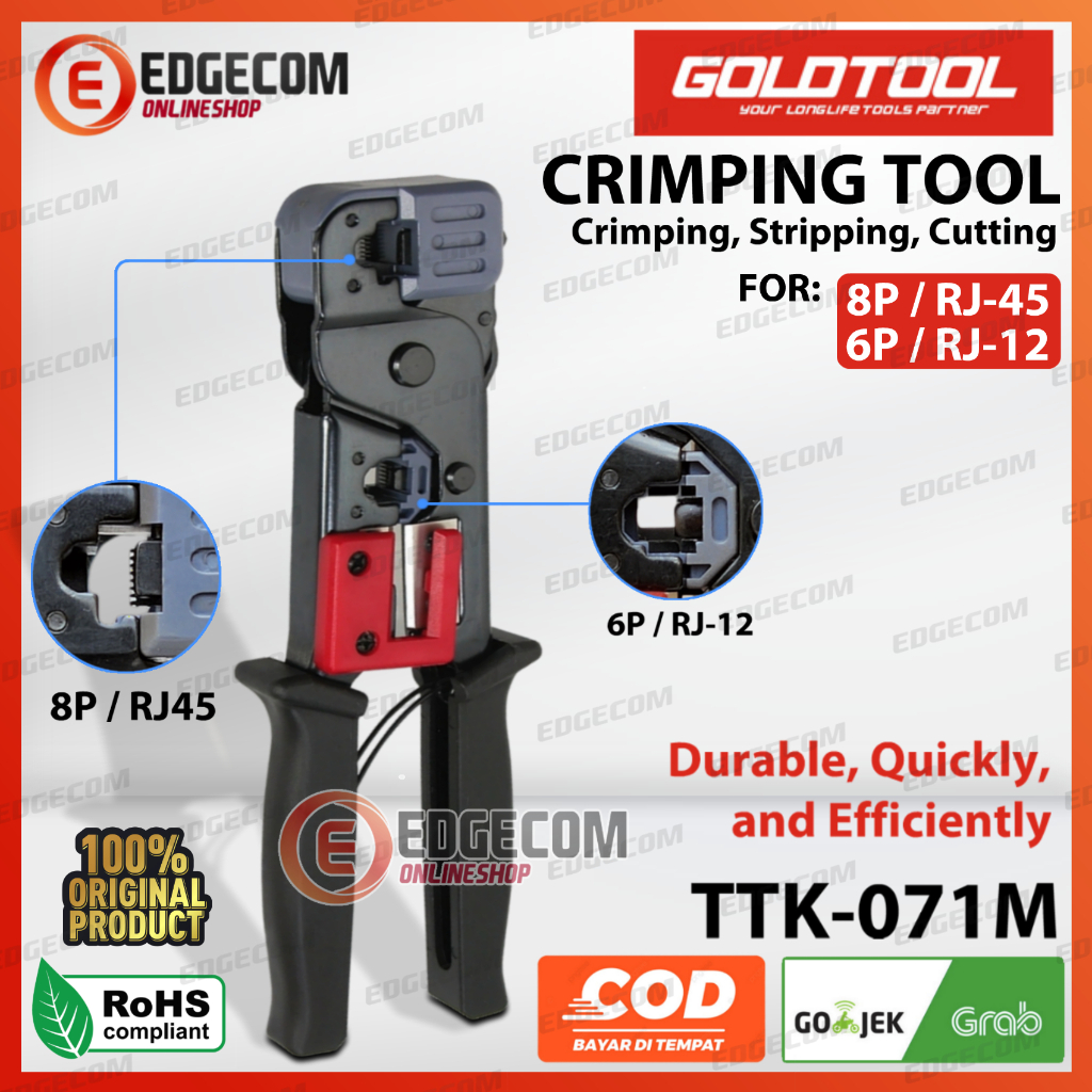 Tang Krimping RJ45 RJ11-12 Double TTK-071M Goldtool