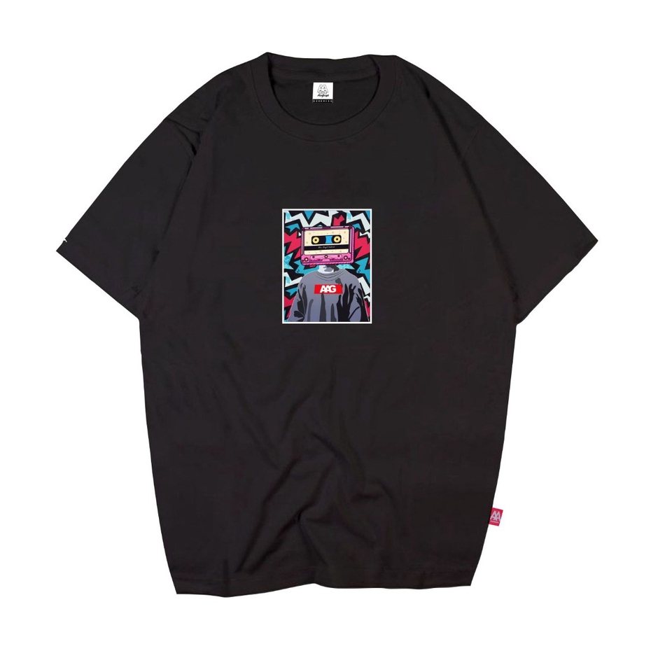 Kaos Distro Cowok / Kaos Hitam Simple Pria Original Distro Alive Angel / Baju Tshirt Distro Full Tag