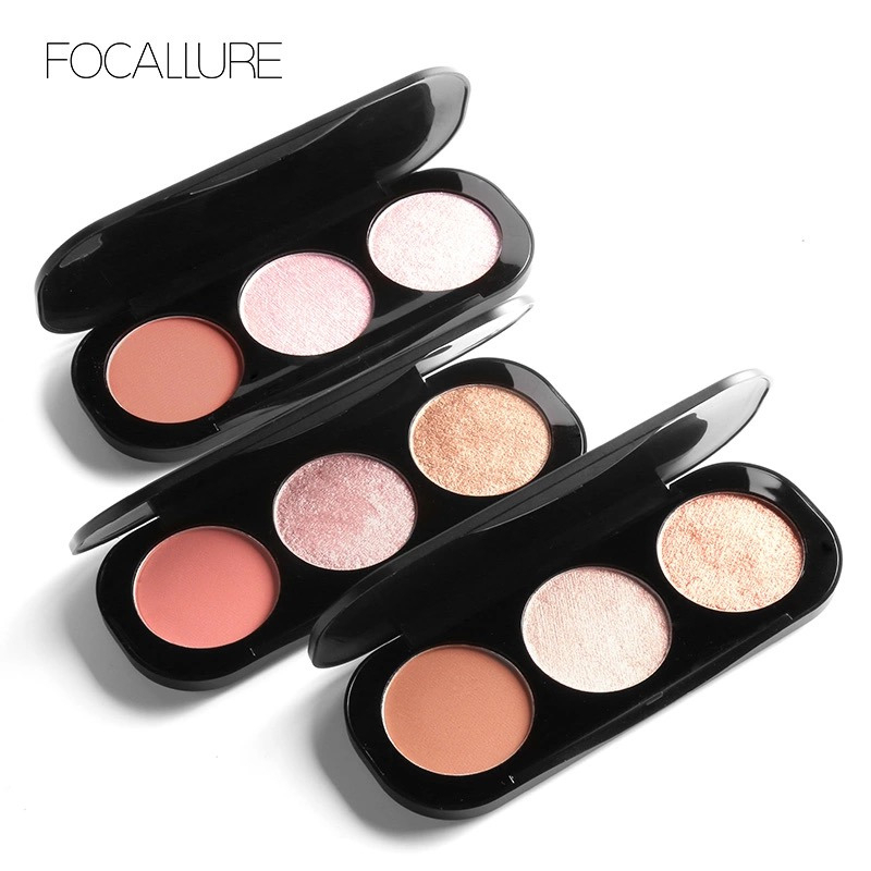 FOCALLURE Blush &amp; Highlighter Palette 3 Colours FA26