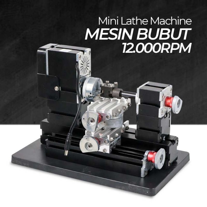 Mesin Bubut Mini Lathe Machine 12.000RPM - TZ20002MR