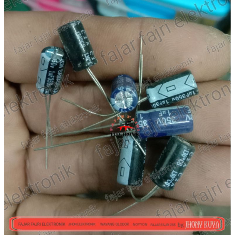 Capacitor elco 1uf 350v Kapasitor elko 1 uf 350 volt 350/1