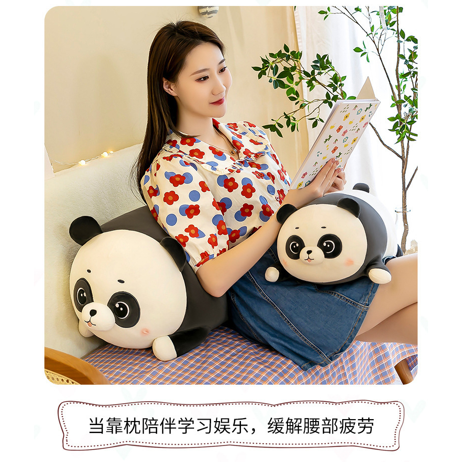 Boneka Panda Lying  Bahan Plush Lembut