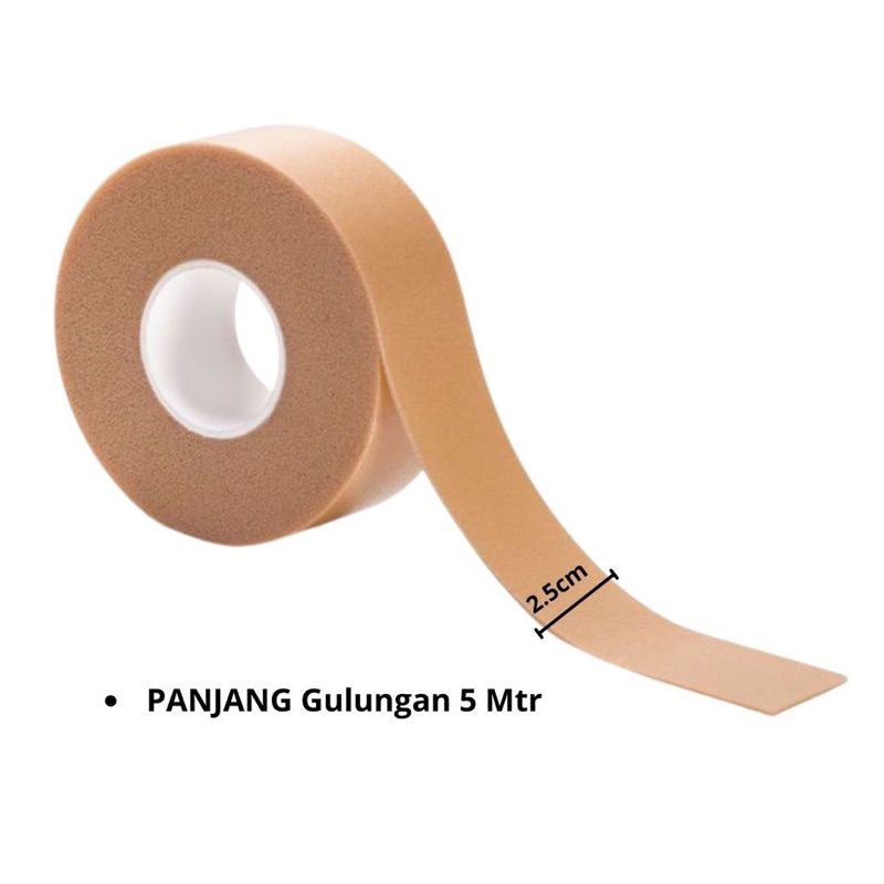 Plester Pelindung Kaki Anti Lecet 500 Cm Stiker Tape Busa Pelindung Tumit Dan Jari Waterproof Wear Resistance 5M 1 Roll Plester Heel Sticker Serbaguna