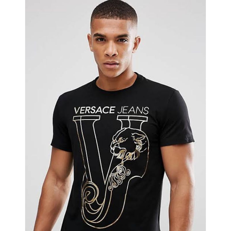 Tshirt distro versace jeans pria wanita trending terbaru kaos polos premium