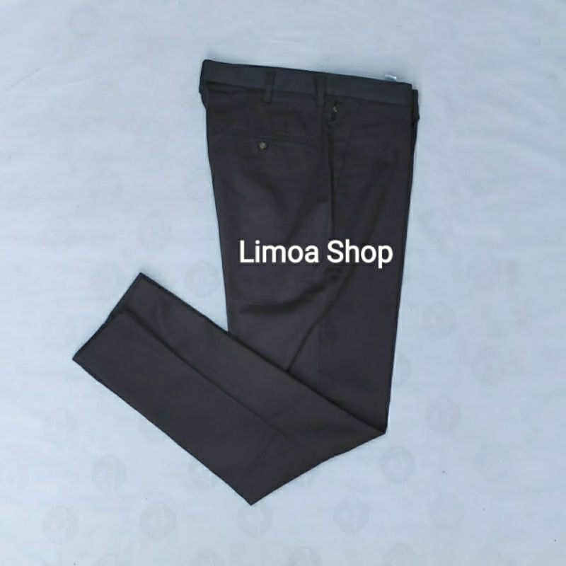 Celana Chino Formal COLE Slimfit Abu Gelap Non Stretch CL 20