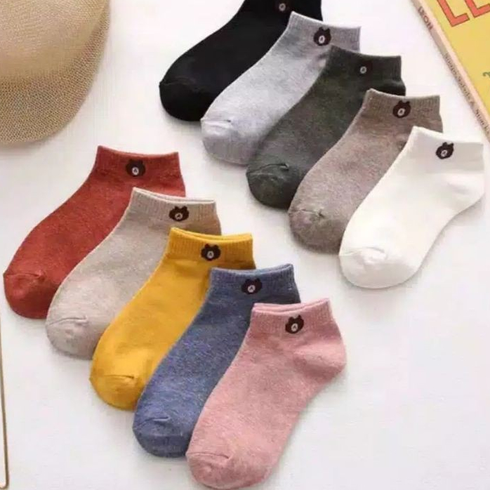 Icon Beruang Kaos Kaki Wanita Semata kaki Bahan Spandek Nyaman Murah