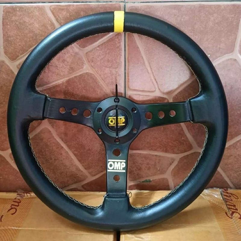 stir steer Setir Racing Mobil OMP 14 inch hitam universal