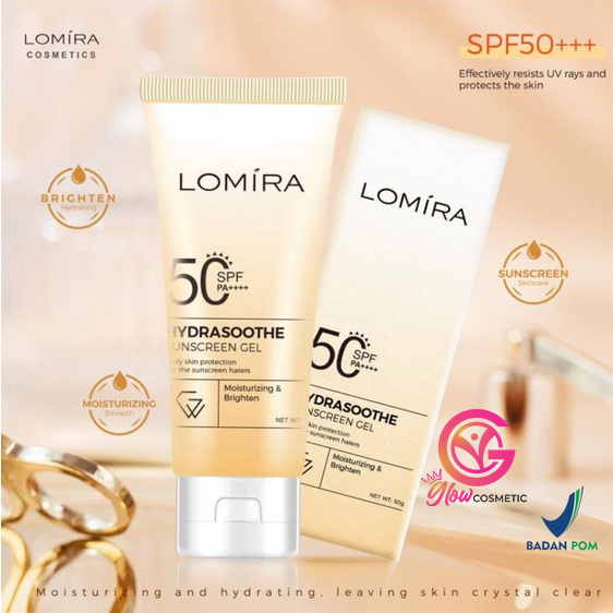 LOMIRA HYDRASOOTHE SUNSCREEN GEL SPF 50 PA ++++ -GC (New Packaging)