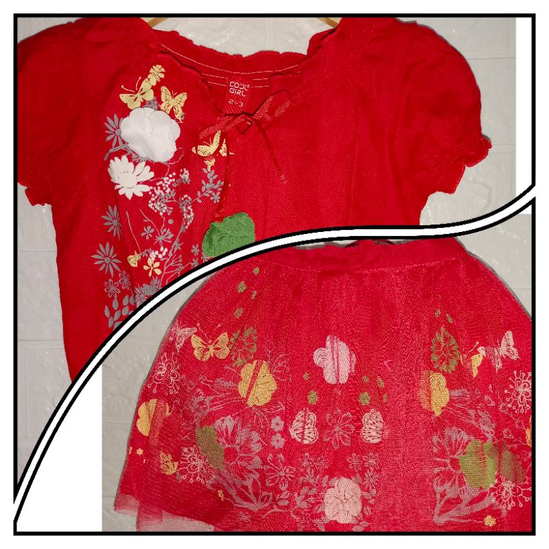 Cool Girl &amp; baby setelan atasan &amp; Rok one set tutu