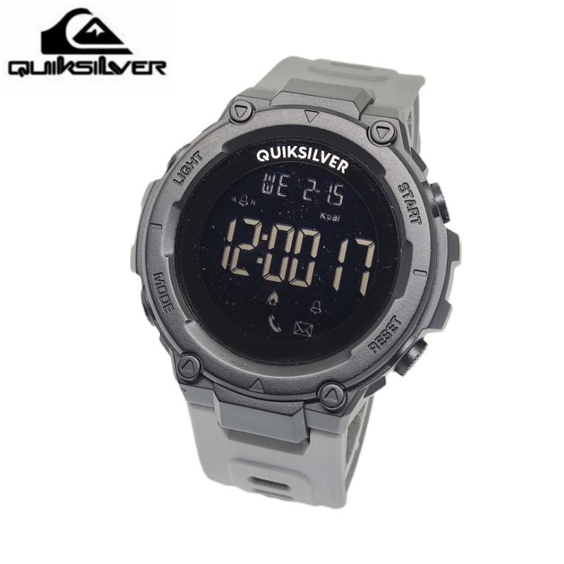JAM TANGAN PRIA KEREN TERBARU 2021 ANTI AIR QUIKSILVER DRONE DIGITAL RUBBER QS-DRONE-QS 37 Abu