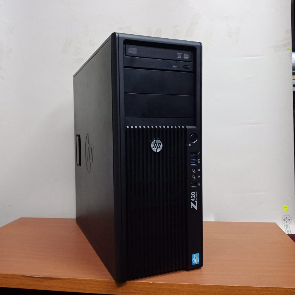 PC SERVER HP Z420 TOWER XEON E5-1620v2 3.60ghz/8GB/500GB/16Gb/500Gb/32GB/500GB Wins 10 pro Siap Pakei