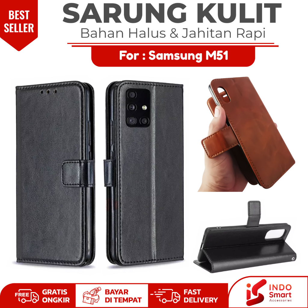 Samsung M51 / Case Samsung M51 M 51 / Flip Casing Hp Dompet Wallet Sarung Kulit Hp