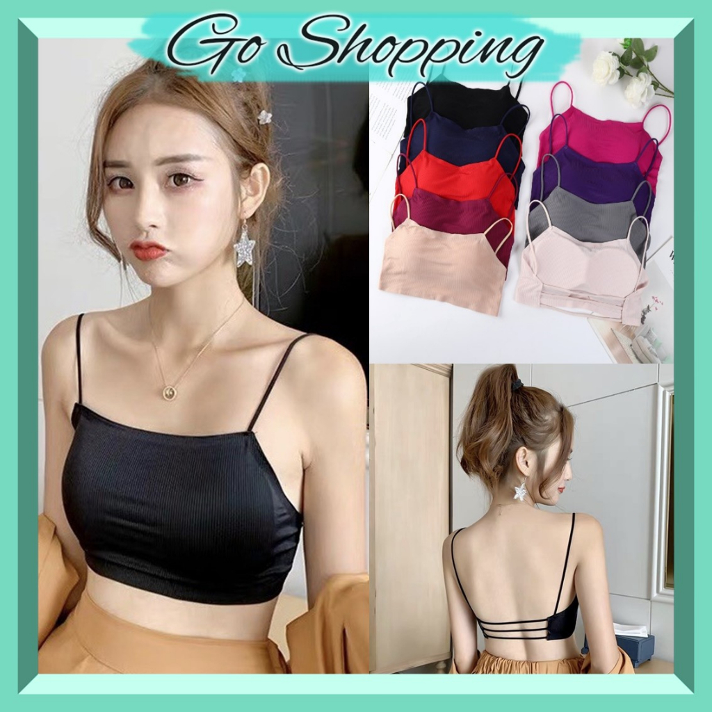 GO! BR987 BRA BH OLAHRAGA PUSH UP WANITA TANPA KAWAT TALI BELAKANG ELASTIS SEXY IMPORT