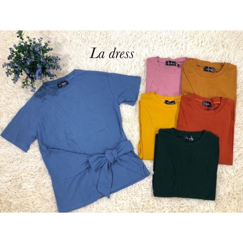 ATASAN LA DRESS VARIASI PITA TALI KAOS IMPORT BANGKOK (BJLD9736)