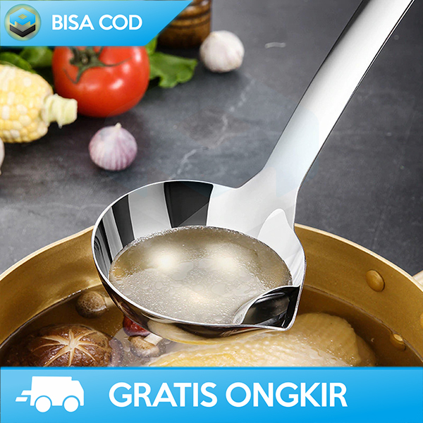 CENTONG SAYUR STAINLESS STEEL SENDOK SUP GAGANG ERGONOMIS SPOON SOUP