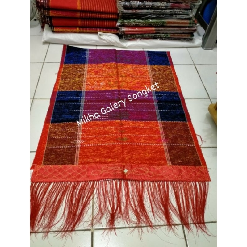 Ulos Sadum Pelangi Rambu Padat Sisi Biru