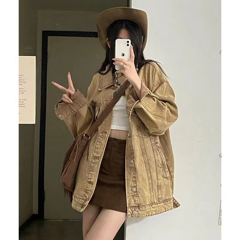 [ Big Size Up To 5L ] Oversize Khaki Jacket Unisex 307 Jeans Import Premium