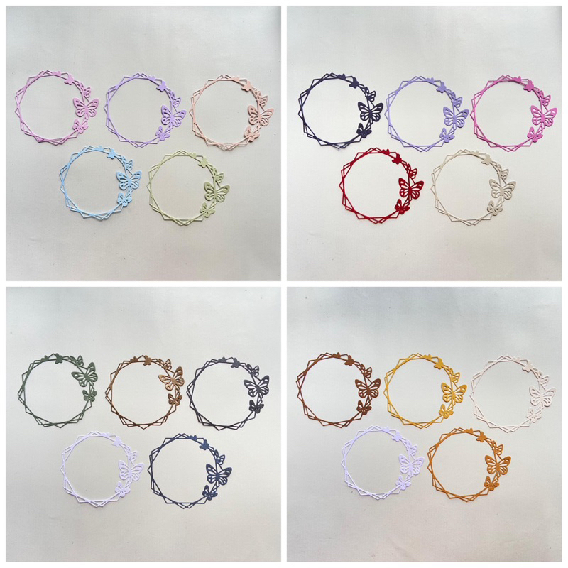 

1 set isi 5pc die cut / cut die / dies cut / cut dies for scrapbook journal journaling bujo circle butterfly