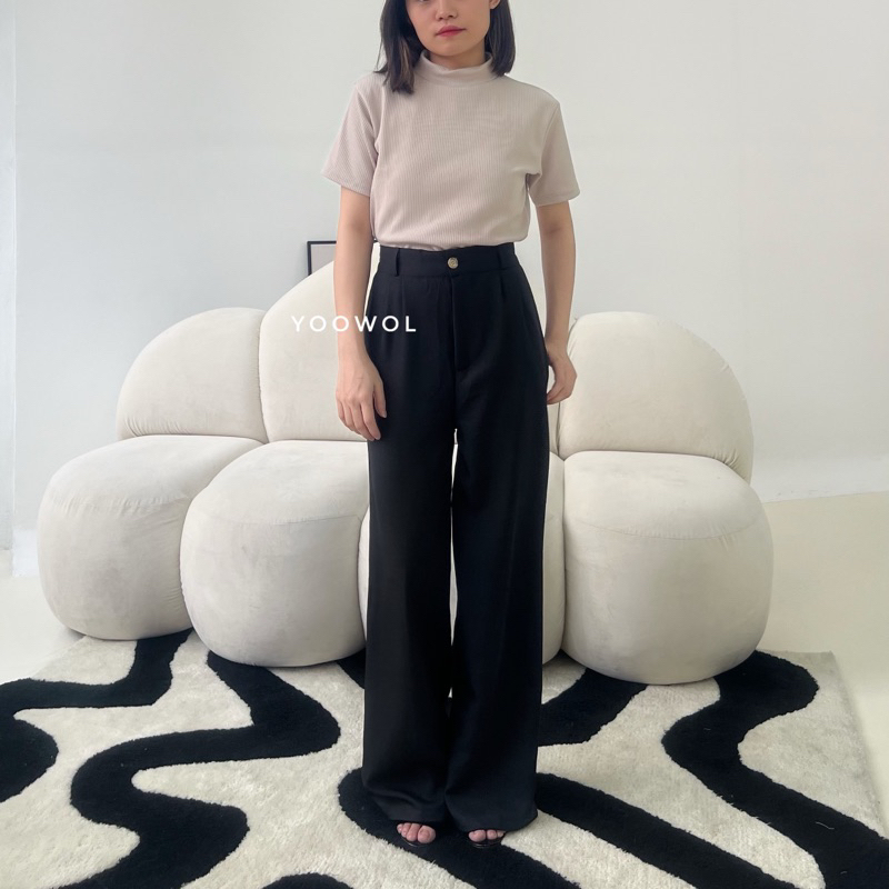 [LAST STOCK] Keira Pants / Highwaist Woman Pants Bawahan Celana Kulot Wanita