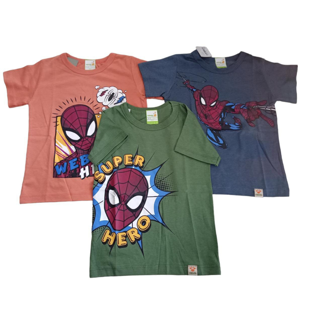 Velvet junior kaos anak - printed tees - series disney princes, Minion  dan spiderman