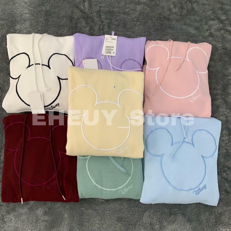 Hoodie H&amp;M Mickey Mouse Logo Bordir Disney Hoodie Full Color HnM Mickey Mouse Full Color