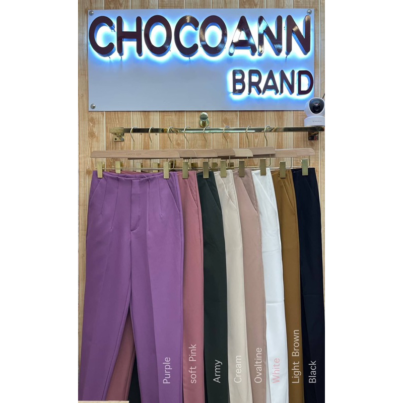 CELANA CHOCOAN PANJANG HIGHWAIST ZIPPER DEPAN CELANA HIGHWAIST BANGKOK (CLCCBL01)