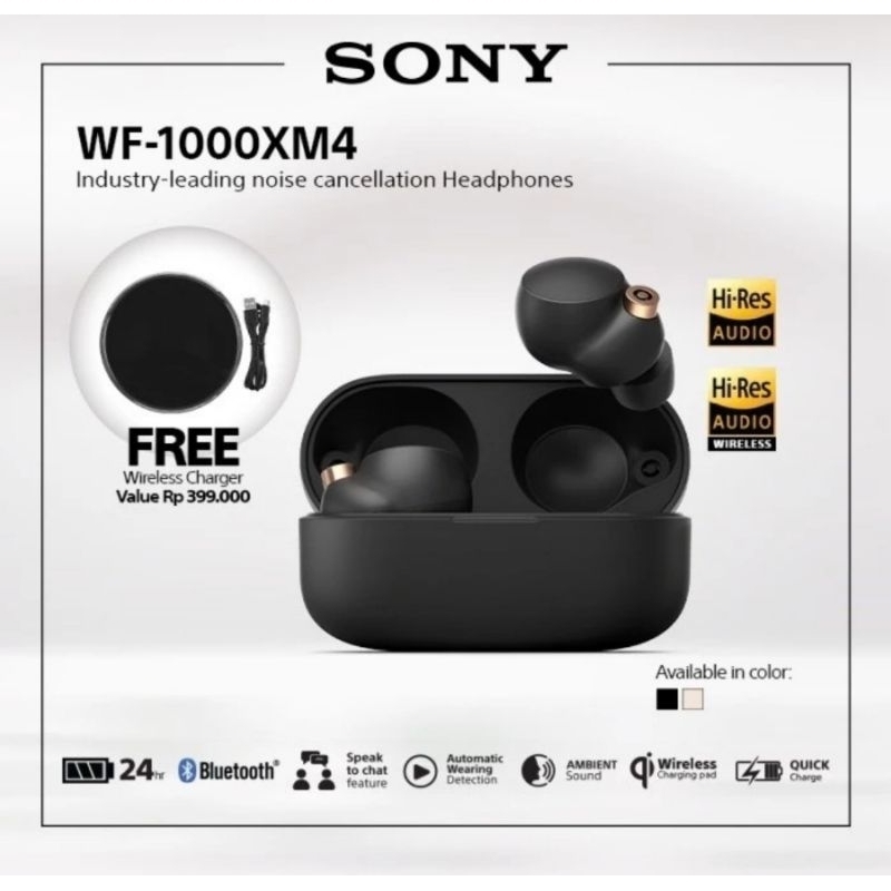 Sony WF-1000XM4 / WF1000XM4 / WF 1000 XM4 - ANC TWS Bluetooth Earbuds