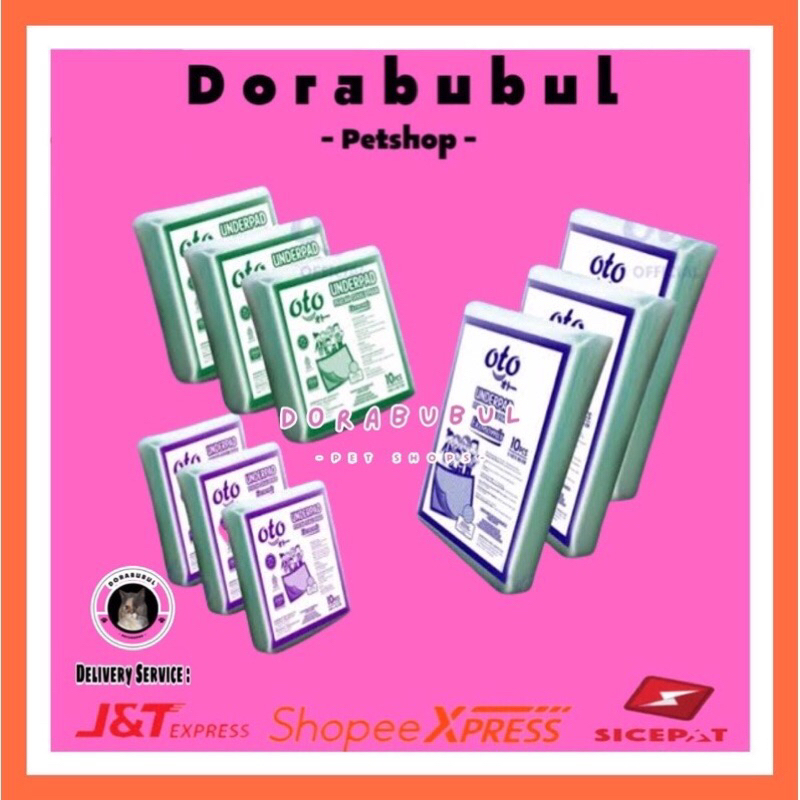 Dorabubul OTO Underpad / Otto PERLAK SEKALI PAKAI / SIZE 60x90 cm / Underpad Perlak Hewan Melahirkan