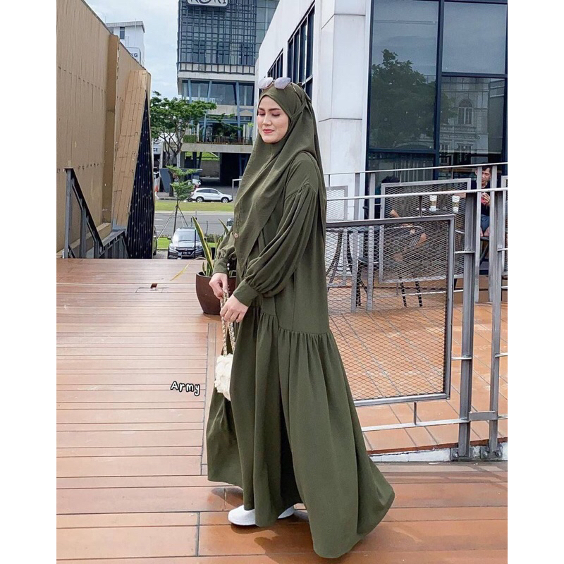 Gamis Humaira Syar'i | Terbaru Pakaian Muslim Wanita Kombinasi Mewah Pesta Kekinian Homemade Kualita