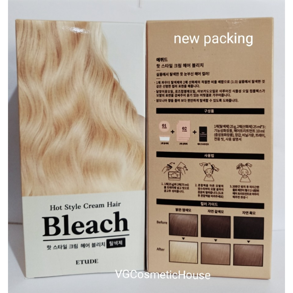 Etude house hot style cream hair bleach