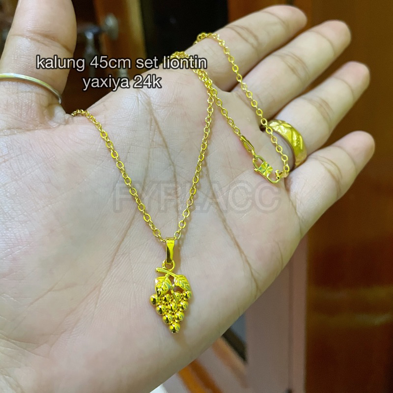 Kalung Nuri Liontin Anggur Replika Emas 24K