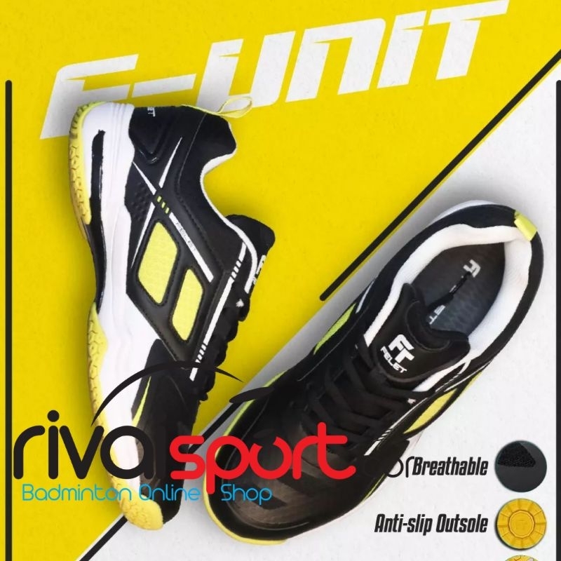 Sepatu Felet Badminton F-Unit Black