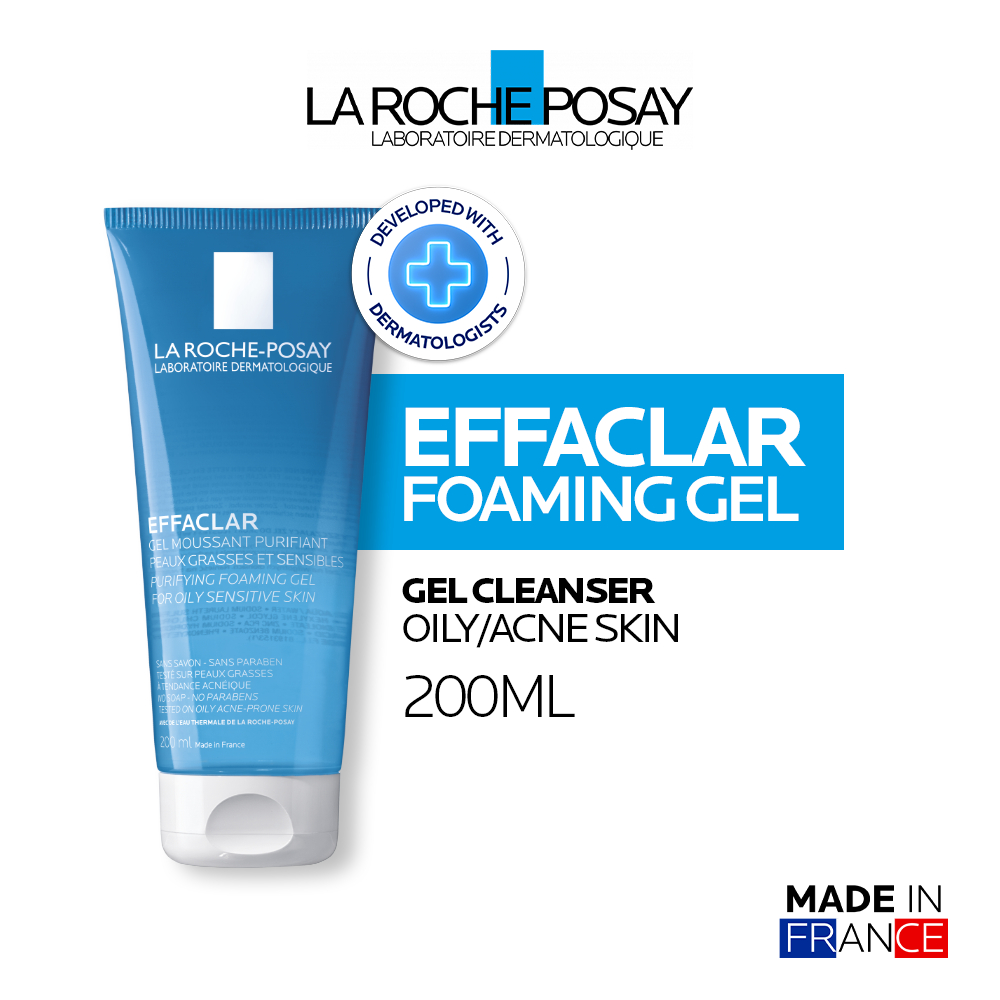 La Roche Posay Effaclar Foaming Gel Cleanser 200ml - Facial Wash Kulit Jerawat/ Berminyak