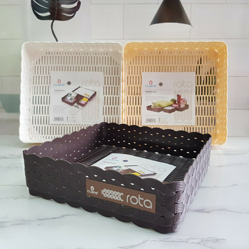 Claris Keranjang Ayaman Raton Travesa Medium 0561R 21X21X6CM