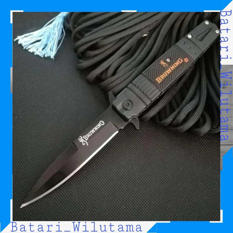 PISAU LIPAT OUTDOOR SERBAGUNA SURVIVAL TACTICAL KNIFE - BROWNING
