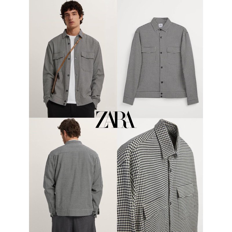 ZARA Textured Overshirt Import Premium - Outer Branded Pria & Wanita