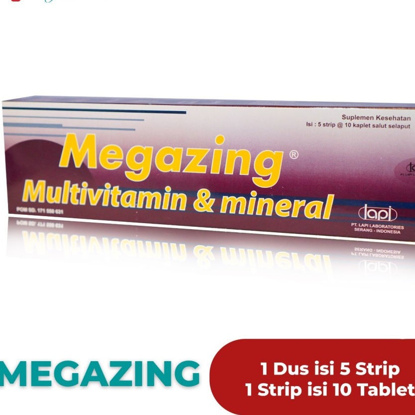 Megazing Multivitamin & Mineral - Vitamin C, E, Zinc - VIT C,E,ZINC ISI 50 TABLET - Zink / MEGAZING 