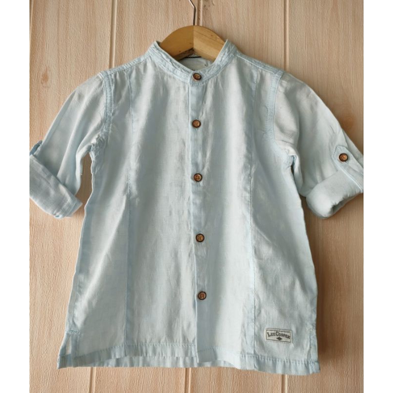 Kemeja Koko Kemko Anak Baby Lee Cooper Soft Blue