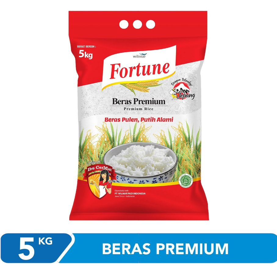 

Beras Fortune premium 5kg, Beras murah, beras enak