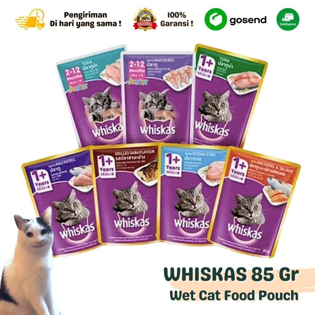 Makanan Basah Wet Cat Food WHISKAS 85 Gr All Variant