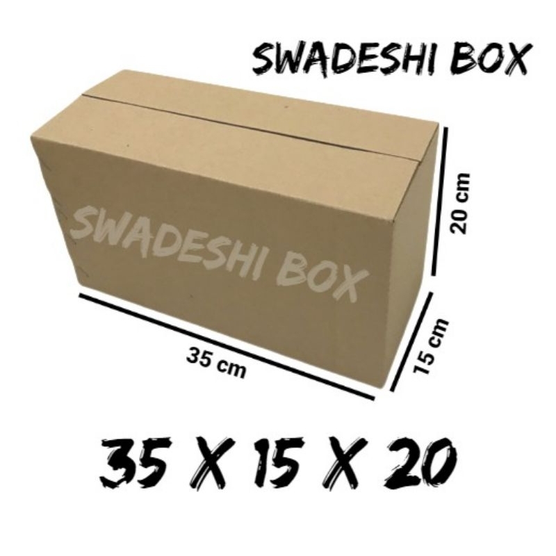 

kardus karton box ukuran 35x15x20 cm untuk packing singlewall polos